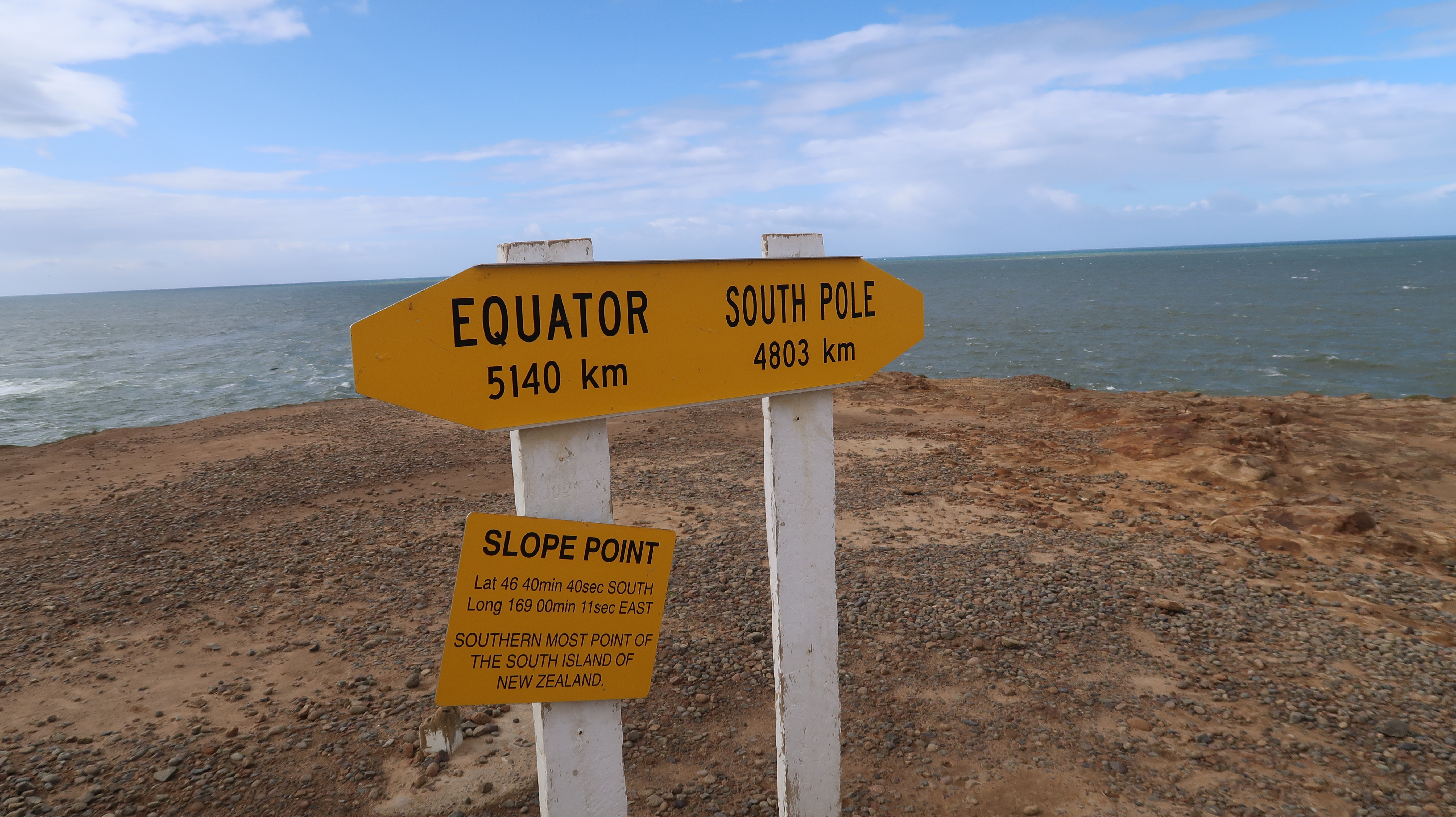 Slope Point a cesta na sever